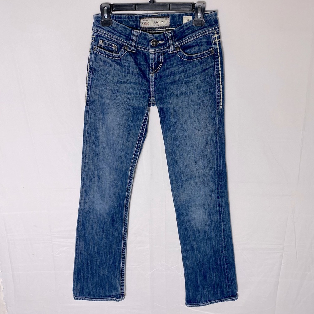 Vintage Y2K BKE Blue Med Wash Low Rise Addison Boot Cut 25
